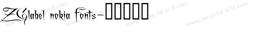 ZGlabel nokia fonts字体转换